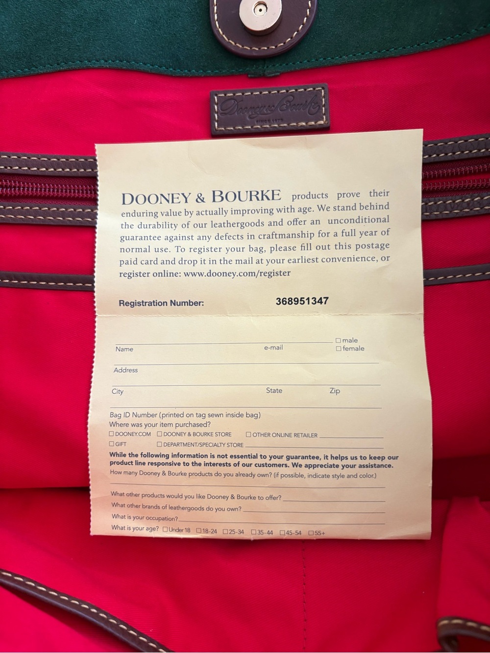 Dooney & Bourke Chestnut Brown Large Leather Shoulder Tote - Picture 10 of 13